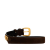 Salvatore Ferragamo B Ferragamo Brown Dark Brown with Black Suede Leather Gancini Belt Italy