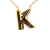 Louis Vuitton B Louis Vuitton Gold Gold Plated Metal LV & Me Necklace Letter K Italy