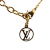 Louis Vuitton B Louis Vuitton Gold Gold Plated Metal LV & Me Necklace Letter K Italy