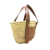 Loewe AB LOEWE Brown Beige Raffia Natural Material Small Basket Tote Spain