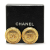 Chanel B Chanel Gold Gold Plated Metal CC Clip On Earrings France