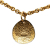 Chanel B Chanel Gold Gold Plated Metal CC Round Pendant Necklace France