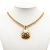 Chanel B Chanel Gold Gold Plated Metal CC Round Pendant Necklace France