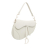 Christian Dior AB Dior White Pearl Calf Leather Ultra Matte Saddle Italy