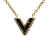 Louis Vuitton AB Louis Vuitton Gold Gold Plated Metal Essential V Pearl Necklace Italy