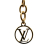 Louis Vuitton AB Louis Vuitton Gold Gold Plated Metal Essential V Pearl Necklace Italy