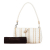 Bottega Veneta B Bottega Veneta White Calf Leather Intrecciato Shoulder Bag Italy