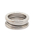 Bvlgari B Bvlgari Silver 18K White Gold Metal B.Zero1 Two Band Ring Italy