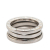 Bvlgari B Bvlgari Silver 18K White Gold Metal B.Zero1 Two Band Ring Italy