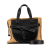 Loewe B LOEWE Brown Beige with Black Raffia Natural Material Small and Leather Gate Top Handle Bag Spain