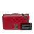 Chanel B Chanel Red Calf Leather Small Glazed skin Coco Boy Flap Italy