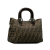 Fendi B Fendi Brown Canvas Fabric Small Zucca Twins Tote Italy