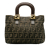 Fendi B Fendi Brown Canvas Fabric Small Zucca Twins Tote Italy