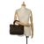 Fendi B Fendi Brown Canvas Fabric Small Zucca Twins Tote Italy