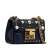 Gucci AB Gucci Blue Dark Blue Calf Leather Small Pearl Studded Padlock Crossbody Italy