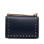 Gucci AB Gucci Blue Dark Blue Calf Leather Small Pearl Studded Padlock Crossbody Italy