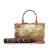 Gucci AB Gucci Brown Light Brown Canvas Fabric GG Bree Satchel Italy