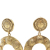 Chanel B Chanel Gold Gold Plated Metal Sun Coin Medallion Motif Hoop Drop Earrings France