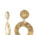 Chanel B Chanel Gold Gold Plated Metal Sun Coin Medallion Motif Hoop Drop Earrings France