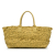 Bottega Veneta B Bottega Veneta Yellow Calf Leather Poussin Paillettes Cabat Tote Italy