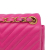 Chanel B Chanel Pink Lambskin Leather Leather Mini Square Classic Lambskin Chevron Flap Italy