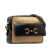 Gucci AB Gucci Brown Beige with Black Canvas Fabric Horsebit 1955 Flap Pocket Camera Bag Italy