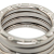 Bvlgari B Bvlgari Silver 18K White Gold Metal B.Zero1 Three Band Ring Italy