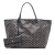 Goyard B Goyard Blue Navy Coated Canvas Fabric Goyardine Saint Louis GM France