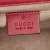 Gucci B Gucci Red Calf Leather Pearl Studded Padlock Italy