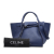 Celine B Celine Blue Calf Leather Small Big Satchel Italy