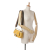 Fendi AB Fendi Yellow with White Canvas Fabric Sarah Coleman FF Fisheye Baguette Satchel Italy