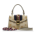 Gucci B Gucci Brown Beige with Gold Calf Leather Mini Sylvie Bee Star Top Handle Bag Italy