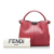 Fendi B Fendi Red Calf Leather Medium Peekaboo X-Lite Italy