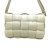 Bottega Veneta B Bottega Veneta White Calf Leather Padded Cassette Crossbody Bag Italy