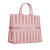 Christian Dior AB Dior Pink Canvas Fabric Large Striped Book Tote Italy