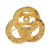 Chanel AB Chanel Gold Gold Plated Metal CC Triple Circle Brooch France