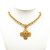 Chanel AB Chanel Gold Gold Plated Metal Triple CC Cross Pendant Necklace France