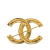 Chanel AB Chanel Gold Gold Plated Metal CC Rhinestones Brooch France