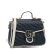 Gucci AB Gucci Blue Navy Calf Leather GG Marmont Torchon Satchel Italy