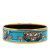 Hermès AB Hermès Blue with Gold Enamel Other Snow Leopards Wide Bangle 62 Austria