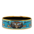 Hermès AB Hermès Blue with Gold Enamel Other Snow Leopards Wide Bangle 62 Austria