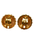 Chanel B Chanel Gold Gold Plated Metal Mademoiselle Clip on Earrings France