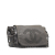 Chanel B Chanel Gray Dark Gray Lambskin Leather Leather Accordion CC Flap Bag Italy