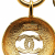 Chanel B Chanel Gold Gold Plated Metal CC Round Pendant Necklace France