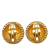 Chanel AB Chanel Gold Gold Plated Metal CC Clip On Earrings France