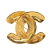 Chanel AB Chanel Gold Gold Plated Metal CC Quilted Brooch France