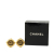 Chanel B Chanel Gold Gold Plated Metal CC Clip On Earrings France