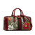 Gucci AB Gucci Red with Multi Coated Canvas Fabric GG Supreme Ophidia Web Flora Satchel Italy