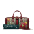 Gucci AB Gucci Red with Multi Coated Canvas Fabric GG Supreme Ophidia Web Flora Satchel Italy