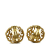 Chanel B Chanel Gold Gold Plated Metal CC Clip-on Earrings France